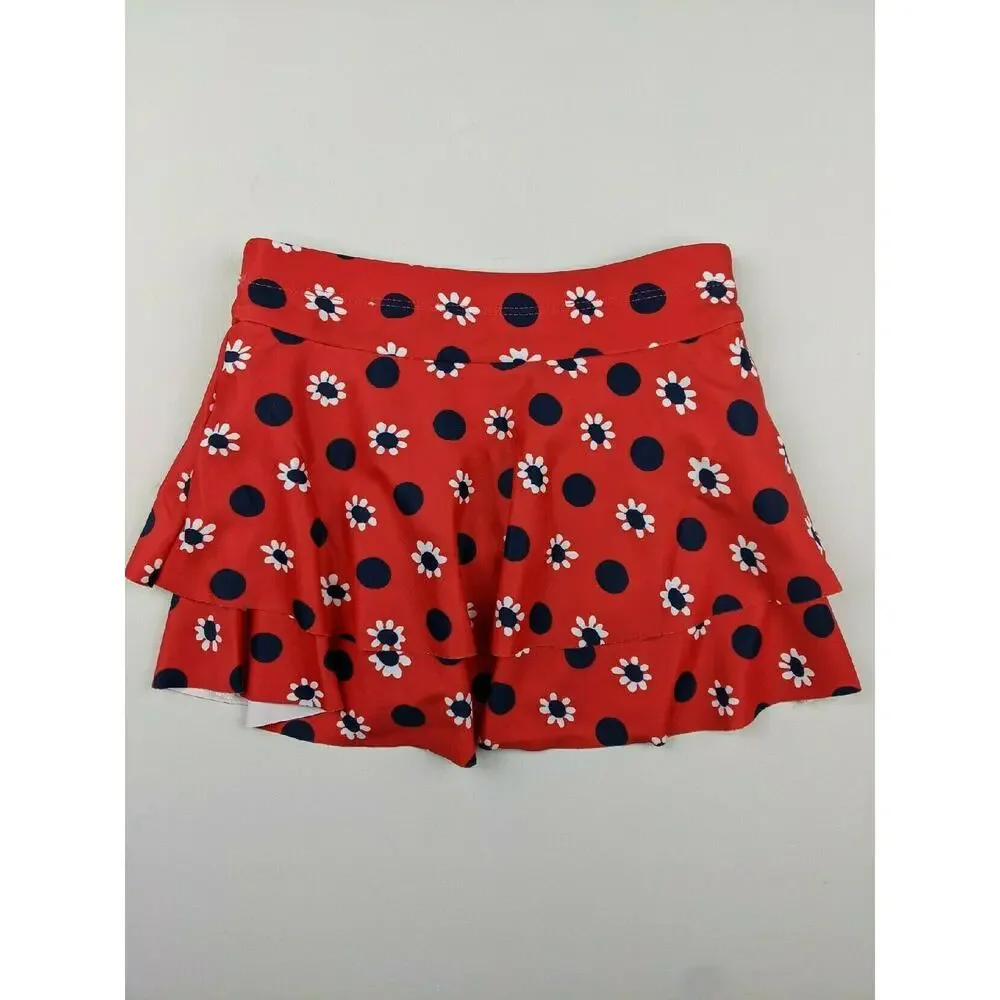 Hanna Andersson Red & Navy Floral Tankini Swim 90 (3)